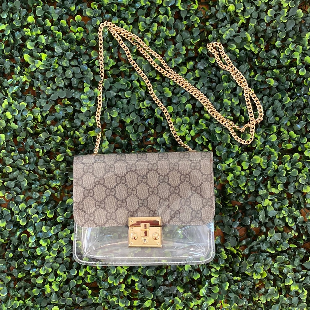 Medium crossbody stadium purse/clear bag/clear bag policy approved/football